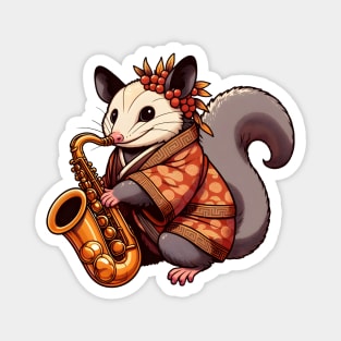 Possum saxophone player Magnet