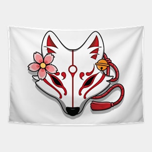 Japanese kitsune mask Tapestry