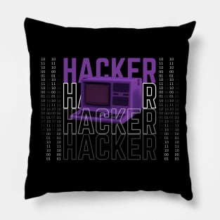 Hacker Old Computer Pillow