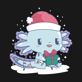 Cute Baby Axolotl Pastel Goth Kawaii Christmas Pajama T-Shirt
