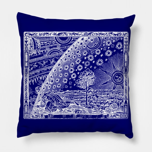 Flammarion Renaissance Style Astrology and Astronomy Pillow by Pixelchicken