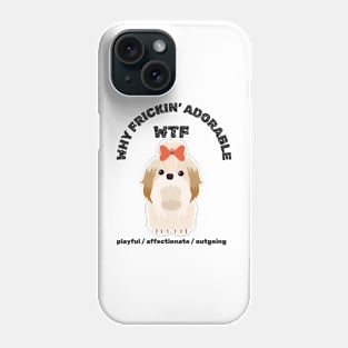 Shih Tzu Dog WTF playful dog owner gift ideas Phone Case