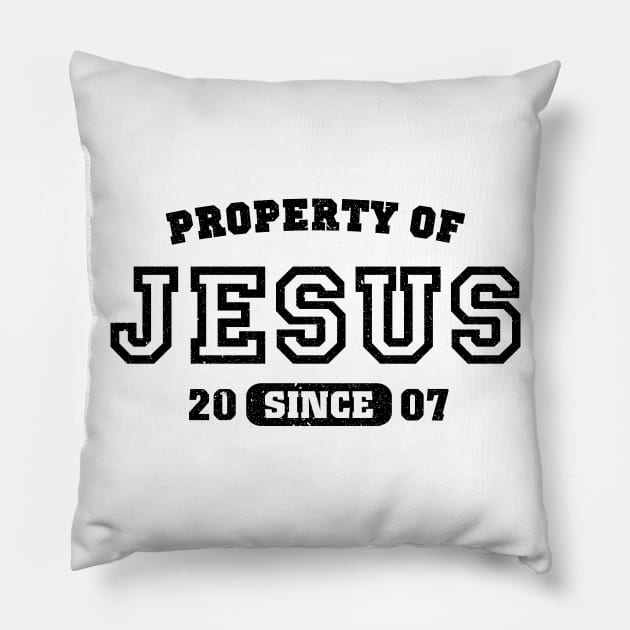 Property of Jesus since 2007 Pillow by CamcoGraphics