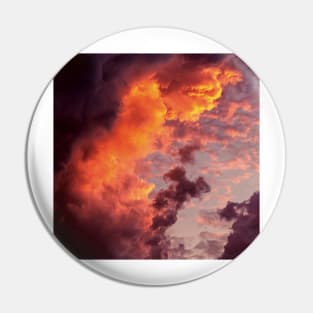 Clouded Sky Scene, Vintage Wall Art, Cloudy Sky Landscape, Sunny Sky, Sunrise Sunset, summer skies Pin