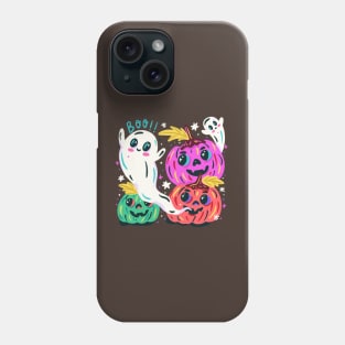 Pumpkin Ghost Halloween Hand drawn Phone Case