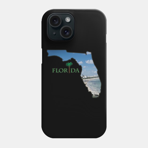 Florida State Outline (Miami Beach) Phone Case by gorff