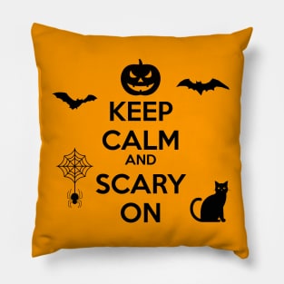 Keep Calm and Scary On Halloween Trick Or Treating Costume Pillow