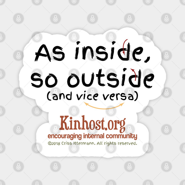 As Inside So Outside & Vice Versa - dark fonts - Plural - Magnet | TeePublic