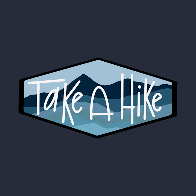 Take A Hike blue by The Wandering Porch Collective