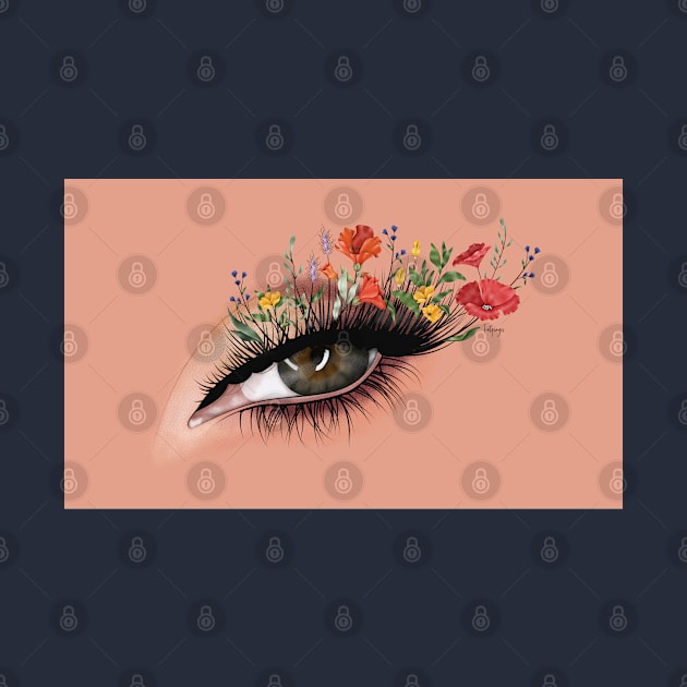 Floral lashes by Fatpings Studio