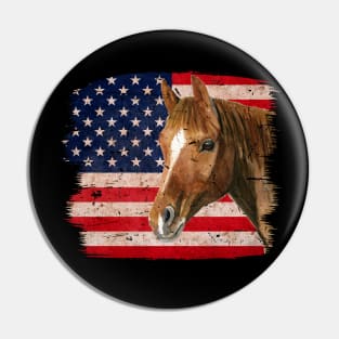 Derby USA Flag Horse Vintage Preakness Stakes Pin