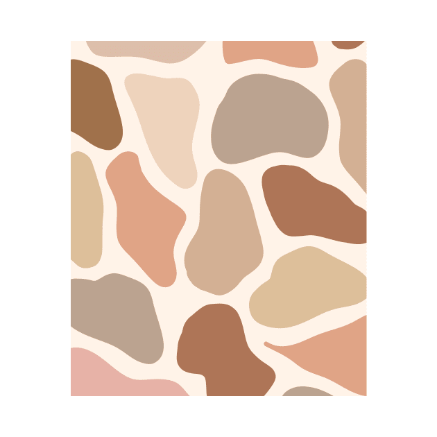 Neutral Abstract shapes WormTtoned Pattern by zedonee