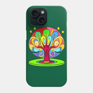 Vibrant 70s Style World Tree of Life (MD23ERD006b) Phone Case