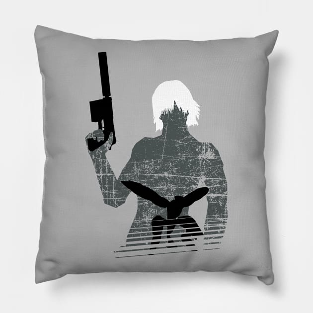 Raiden Silhouette - Metal Gear Solid 2 Pillow by InfinityTone