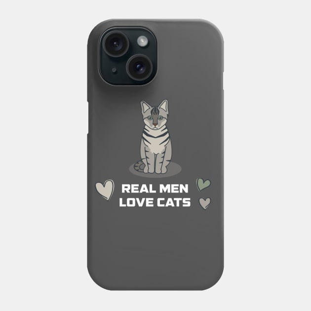 Real Men Love Cats Phone Case by bestcatshrirts