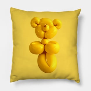 Teddy balloon in yellow Pillow