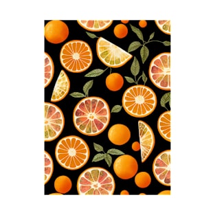 Orange and lemon tree fruit pattern T-Shirt