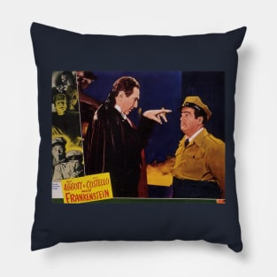 Classic Horror-Comedy Lobby Card - Abbott & Costello Meet Frankenstein Pillow