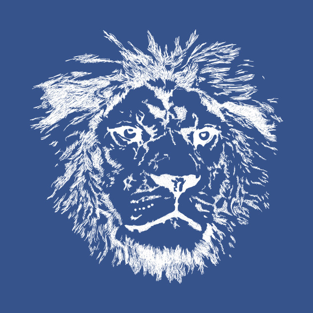 Discover Lion Face Head Hand Drawn Big Cat Cool Zoo Animals - Lion King - T-Shirt