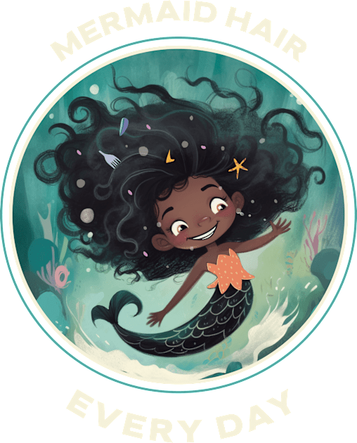 Mermaid Hair Kids T-Shirt by Genbu