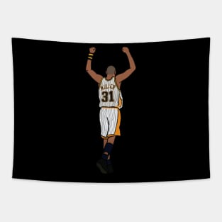 Reggie Miller Throwback Celebration Indiana Pacers NBA Tapestry