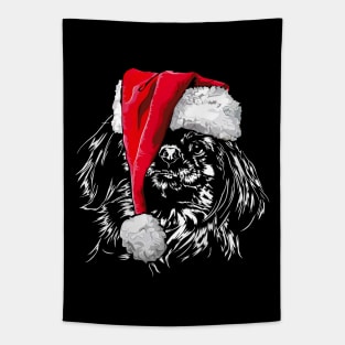 Funny Pekingese Santa Christmas dog mom Tapestry