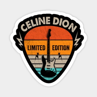 Vintage Celine Dion Name Guitar Pick Limited Edition Birthday Magnet