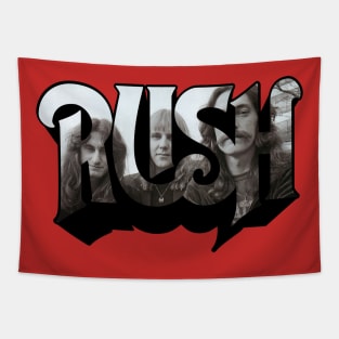 Rush Black and White Tapestry