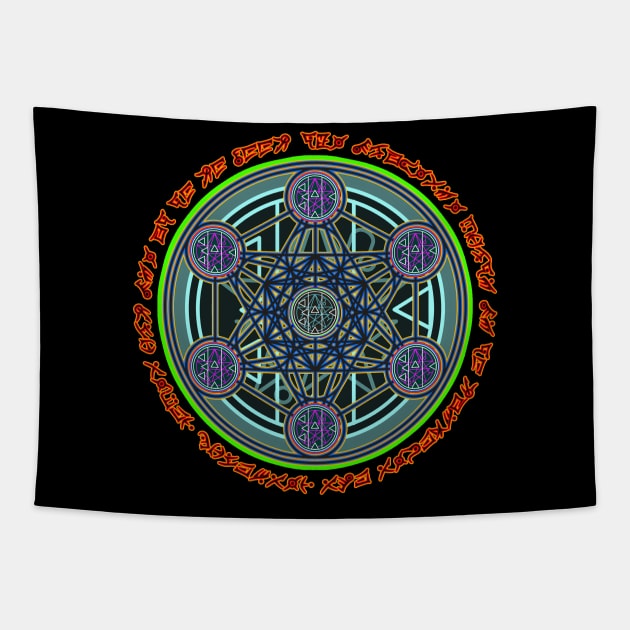 Bad Acid Cult - "Metatron's Cult" Tapestry by Blackreach Studios