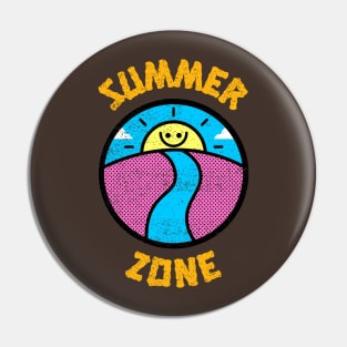 Summer Zone Holidays Sun Happy Pin