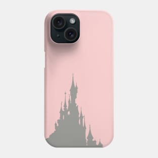 Magic Castle Silhouette Paris Millennial Pink Grey 1 Phone Case