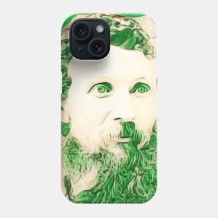 John Muir Green Portrait | John Muir Artwork 7 Phone Case