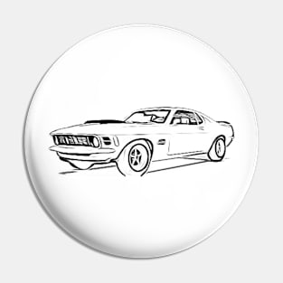 Mustang Boss 302 Wireframe Pin