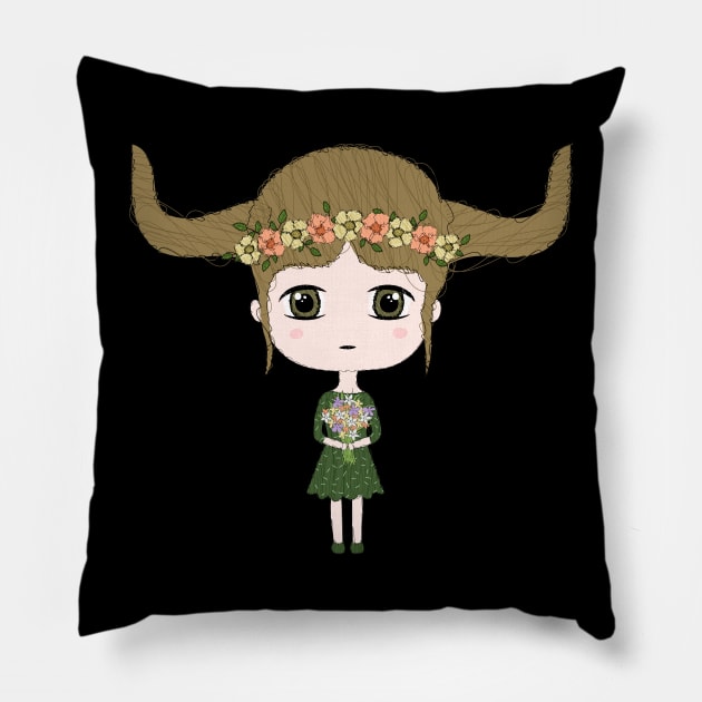 Taurus Girl Pillow by TheBanannaTheory