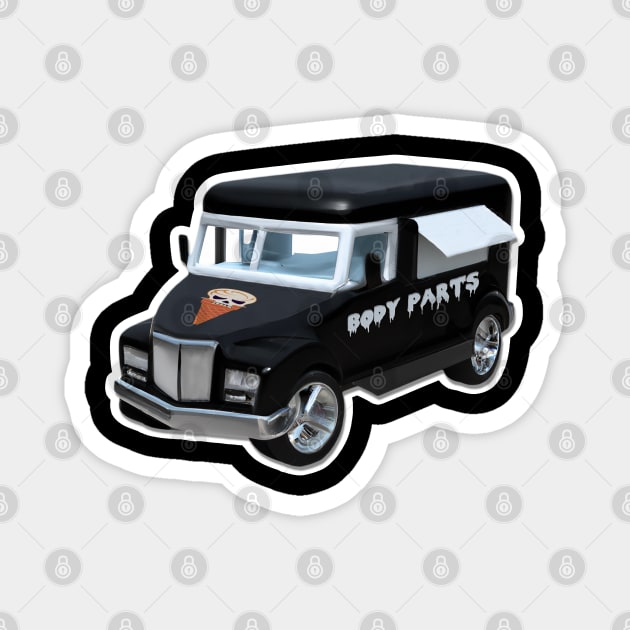 Halloween Hearse Body Parts Magnet by karutees