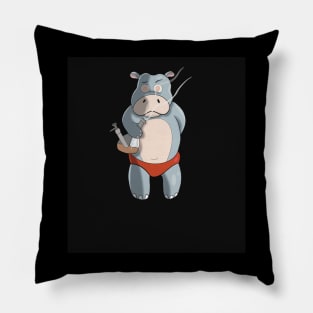 Happy Hippo Pillow