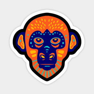 monkey colourful face art Magnet