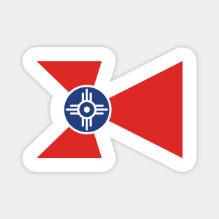 Wichita City Flag White, Red, Blue Magnet