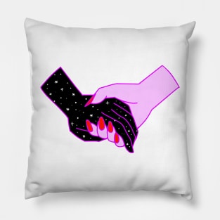 holding hands with the void Pillow