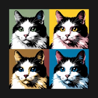 Bicolor Cat Pop Art - Cat Lover Gift T-Shirt