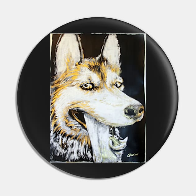 Wash-off husky Pin by rainetteillus