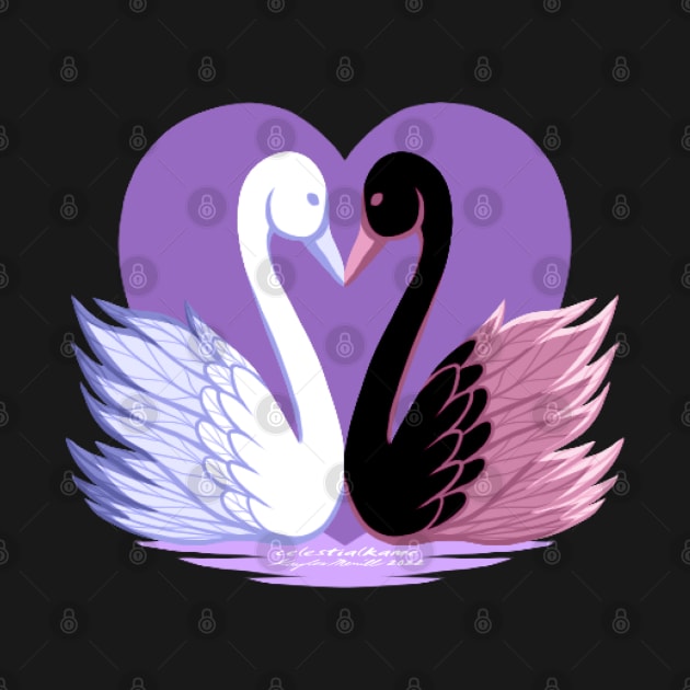 Heart Loving Swans by CelestialKame