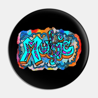 Music,blue,graffiti by LowEndGraphics Pin