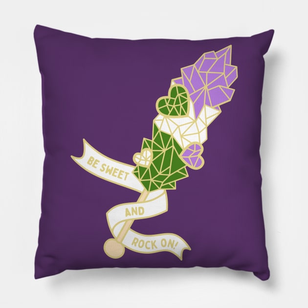 Rock Candy - Genderqueer Pride Pillow by Razumi Yazura