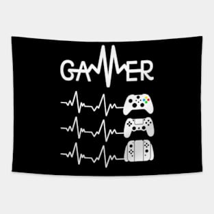 Gamer Heartbeat Controllers Tapestry