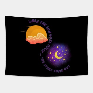 When The Sun Goes Down, The Stars Come Out Tapestry