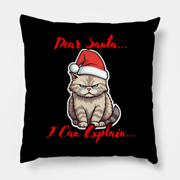 Dear Santa I Can Explain Pillow by MaystarUniverse