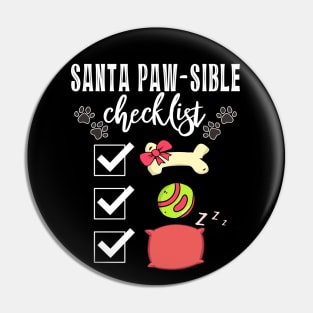 Santa Paw-sible Possible Checklist Christmas Dog Pun Paw To Do List Pin