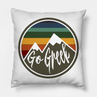 Go Greek Mountain Patch Pillow