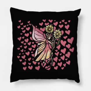 Fairy Love Hearts Pillow